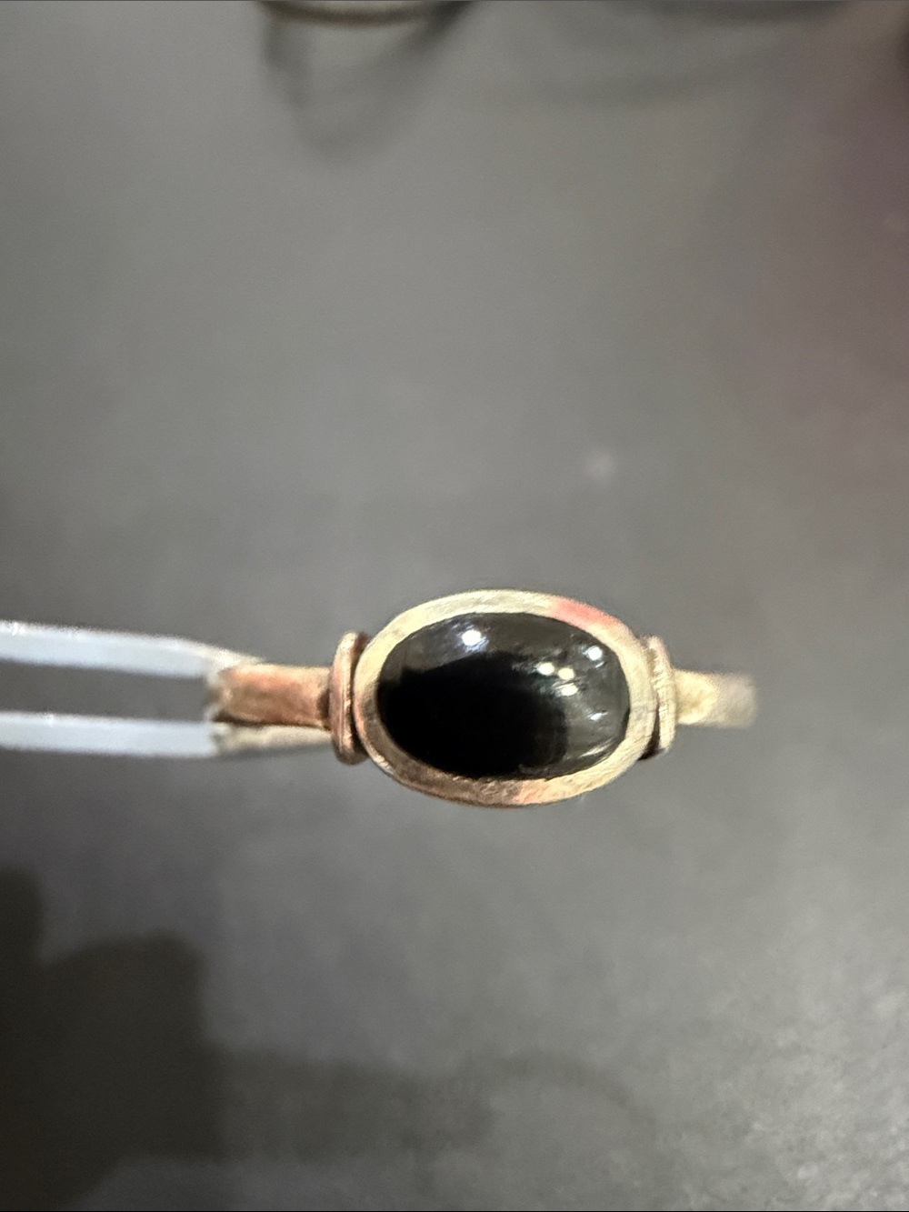 Sterling Silver Black Onyx Ring - Classic Minimalist Style